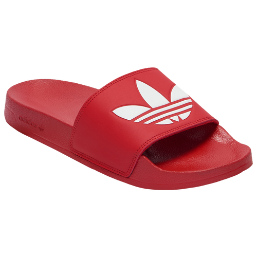 

adidas Originals Mens adidas Originals Adilette Slide - Mens Shoes White/Scarlet/Scarlet Size 4.0