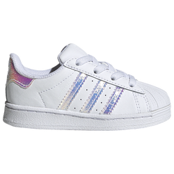 Girls' Toddler - adidas Originals Superstar - White/Iridescent