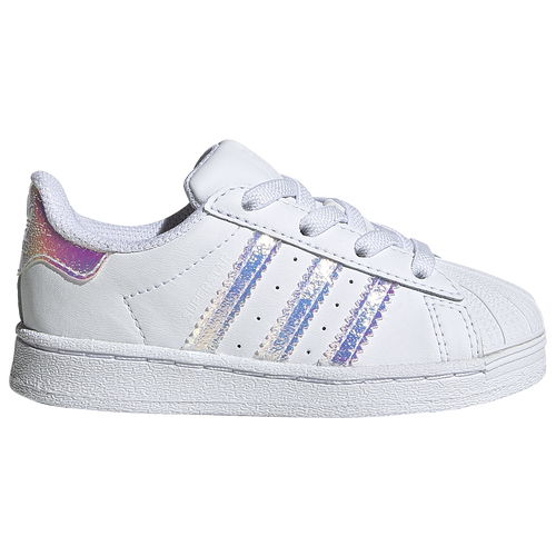 

adidas Originals Girls adidas Originals Superstar - Girls' Toddler Shoes White/Iridescent Size 04.0