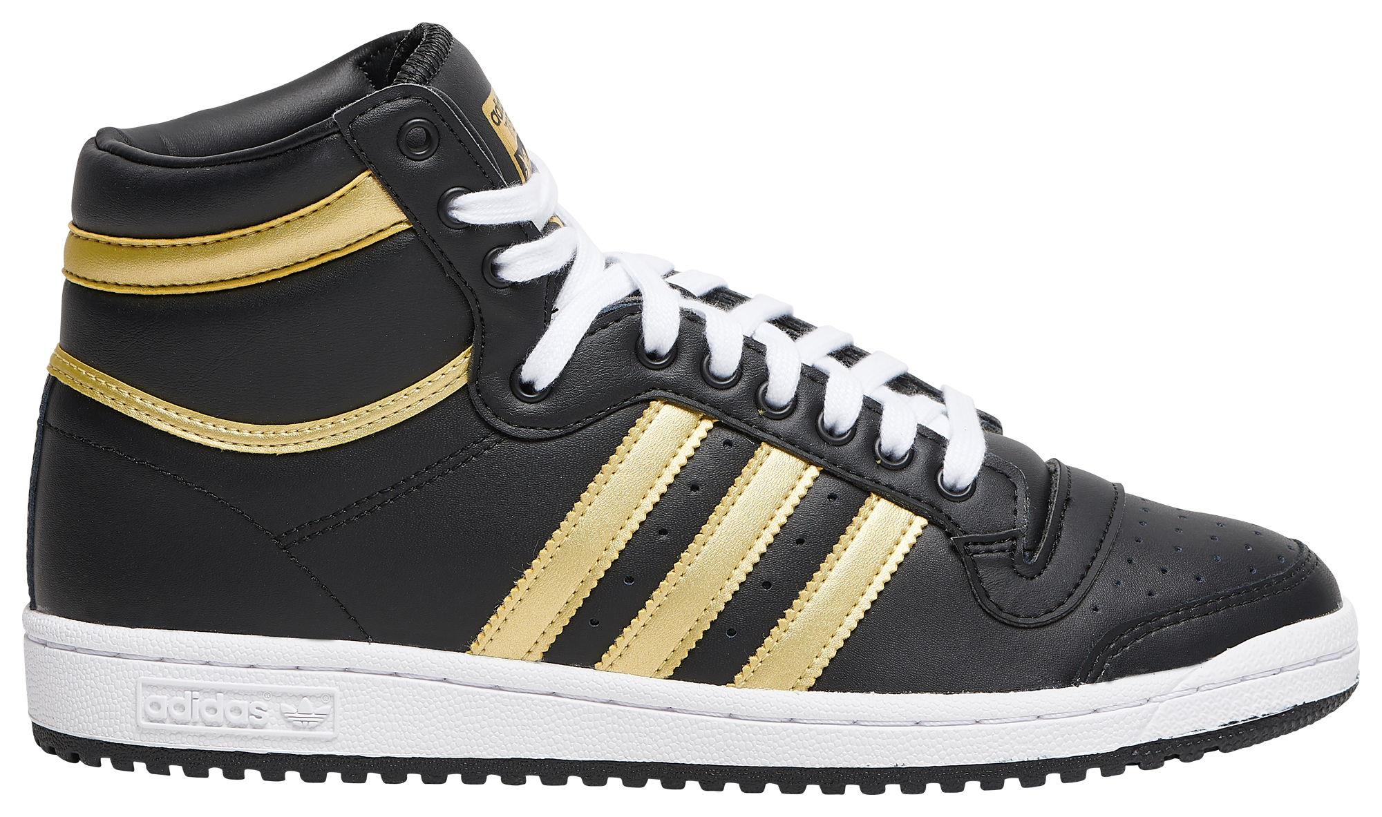 black and gold adidas high tops