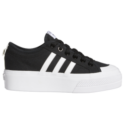 Women's - adidas Originals Nizza Platform Casual Sneakers - Black/White