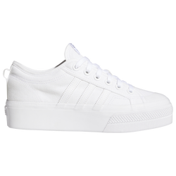 Women's - adidas Originals Nizza Platform Casual Sneakers - White/White