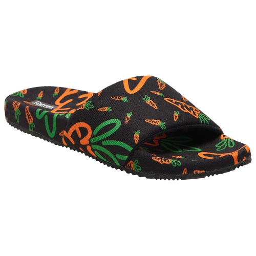 

Carrots Mens Carrots Embossed Slides - Mens Shoes Black/Orange/Green Size 12.0