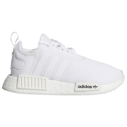 adidas Originals NMD R1 - Boys' Preschool Running Shoes - White / White - FW0416