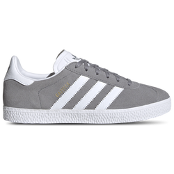 Girls' Grade School - adidas Originals Gazelle - Grey/Gold Metallic/White