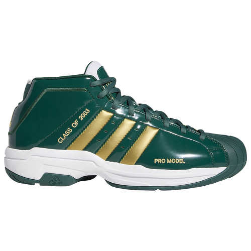 

adidas Mens adidas Pro Model 2G - Mens Basketball Shoes Green/Gold/White Size 07.5