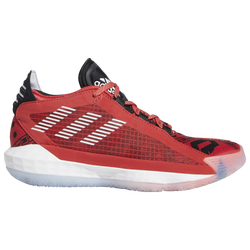 Boys' Grade School - adidas Dame 6 - Glory Red/Grey/Solar Red