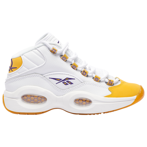 

Boys Reebok Reebok Question Mid "Yellow Toe" - Boys' Grade School Shoe White/Yellow Size 07.0