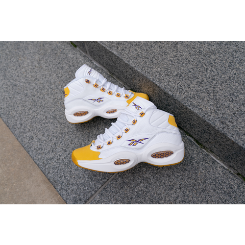 Reebok Question Mid Yellow Toe Kids Foot Locker