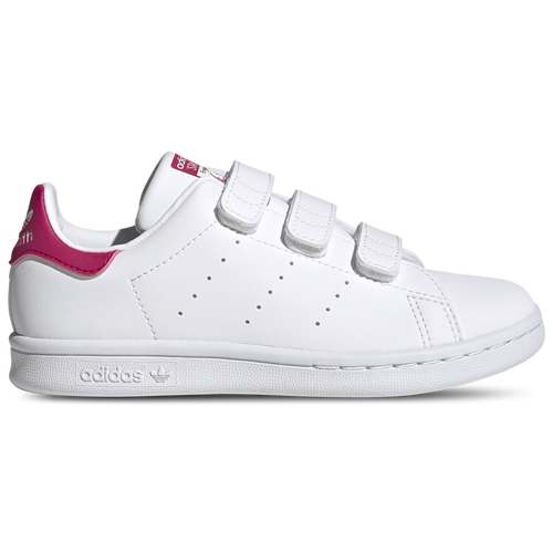 

adidas Originals Girls adidas Originals Stan Smith - Girls' Preschool Tennis Shoes White/White/Bold Pink Size 1.0