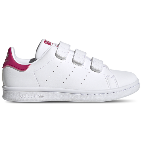 

adidas Originals Girls adidas Originals Stan Smith - Girls' Preschool Tennis Shoes White/White/Bold Pink Size 11.0