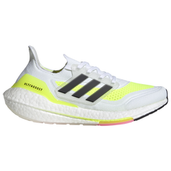 Women's - adidas Ultraboost 21 - White/Core Black/Solar Yellow