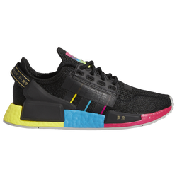 Boys' Grade School - adidas Originals NMD R1 V2 - Black/Pink/Yellow