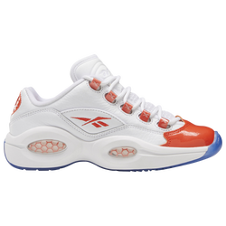 Boys' Grade School - Reebok Question Low - White/Vivid Orange