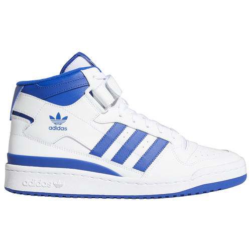 

adidas Originals Mens adidas Originals Forum Mid - Mens Basketball Shoes White/White/Team Royal Blue Size 10.5