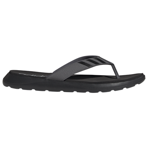 

adidas Mens adidas Comfort Flip-Flops - Mens Shoes Black/Grey/Grey Size 8.0