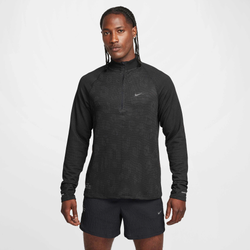 Men's - Nike Pinnacle Running Division Half-Zip - Iron Grey/Black