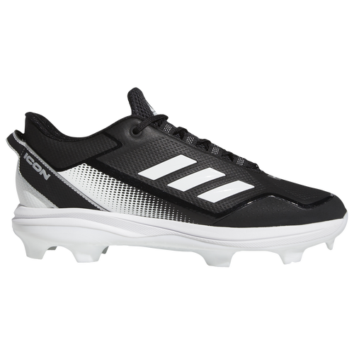 

adidas Mens adidas Icon 7 TPU - Mens Baseball Shoes Black/Silver/White Size 10.5