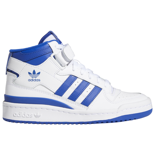 

adidas Boys adidas Forum Mid - Boys' Grade School Basketball Shoes White/Blue Size 4.5