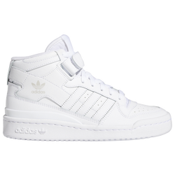 Boys' Grade School - adidas Originals Forum Mid - White/White/White
