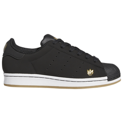 Boys' Grade School - adidas Originals Superstar - Black/White/Gold Metallic