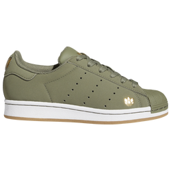 Boys' Grade School - adidas Originals Superstar - Olive/Brown/White