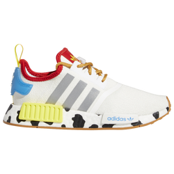 Boys' Grade School - adidas Originals NMD R1 Refined - White/Silver/Yellow