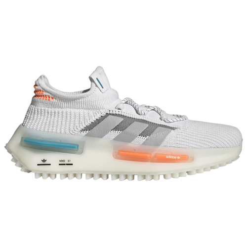 Shop Adidas Originals Mens  Nmd S1 Running Shoes In Core White/off White/grey