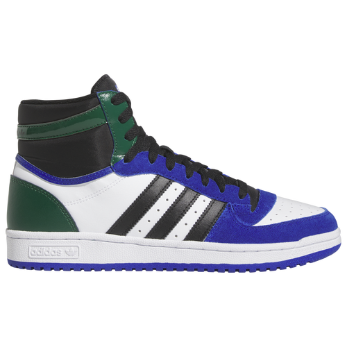 

adidas Mens adidas Top Ten - Mens Basketball Shoes White/Semi Lucid Blue/Dark Green Size 11.0