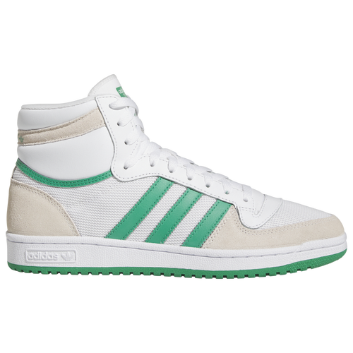 

adidas Mens adidas Top Ten - Mens Basketball Shoes White/Grey/Green Size 09.0