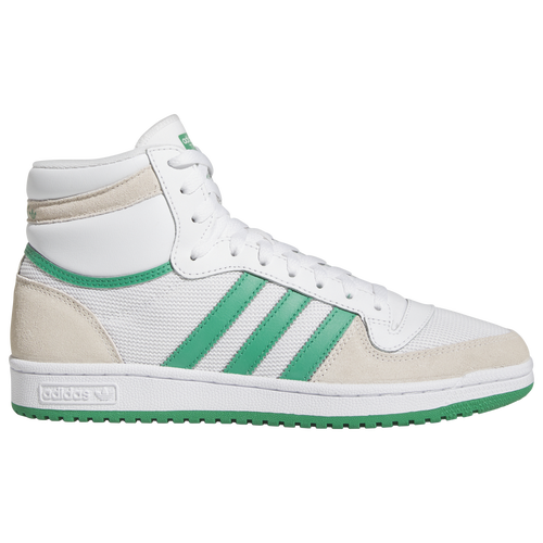 

adidas Mens adidas Top Ten - Mens Basketball Shoes White/Grey/Green Size 07.5