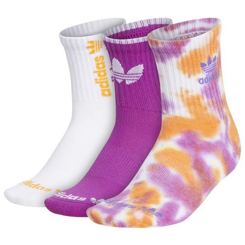 

adidas Originals Womens adidas Originals Color Wash 3 Pack Quarter Socks - Womens Pink/White/Orange Size M