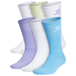 Men's - adidas Trefoil 6 Pack Crew Socks - White/Multi