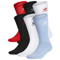 Men's - adidas Originals Trefoil 6pack Crew Socks - Blue/White/Red