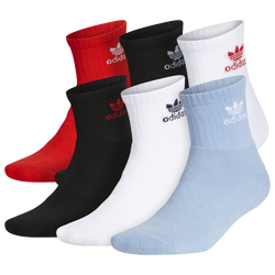 Men's - adidas Originals Trefoil 6pack Quarter Socks - Blue/White/Red