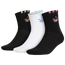 adidas 3pk Quarter Socks - Men's Black/Yellow/Pink