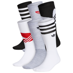 Men's - adidas Originals Rewind 6PK Crew Socks - Black/White/Grey