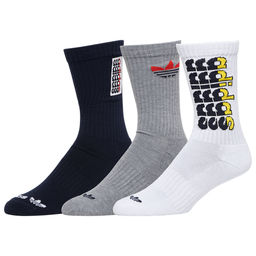  - adidas Originals OG Modern Varsity 3 Pack Crew Socks - Blue/Red White