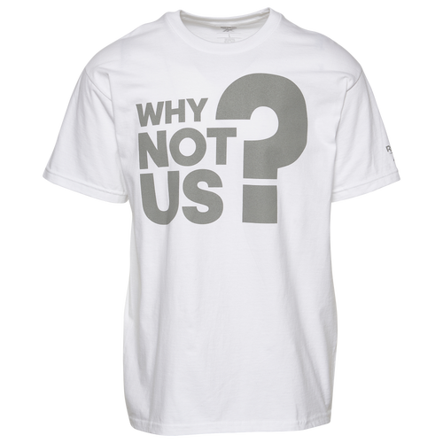 

Reebok Mens Reebok Why Not Us T-Shirt - Mens White/Grey Size M