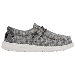 Boys' Grade School - HEYDUDE Wally Stretch - Black/Grey