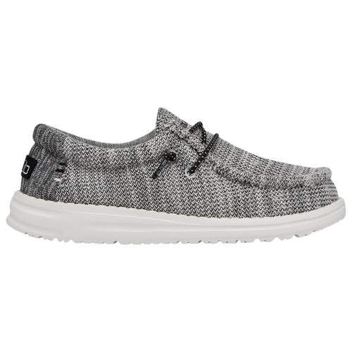 

HEYDUDE Boys HEYDUDE Wally Stretch - Boys' Grade School Shoes Gray/Black Size 05.0