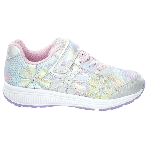 

Girls Preschool Stride Rite Stride Rite Lighted Glimmer - Girls' Preschool Running Shoe Silver/Multi Size 03.0