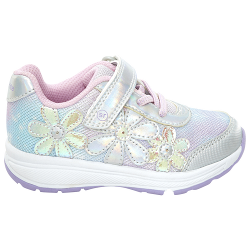 

Girls Stride Rite Stride Rite M2P Lighted Glimmer - Girls' Toddler Running Shoe Silver/Multi Size 08.0