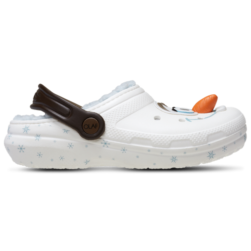 Crocs Boys  Frozen Olaf Lined Classic Clogs In White/multi