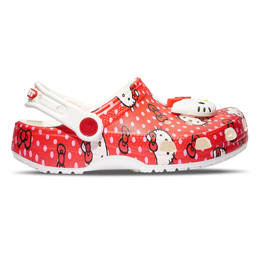 Shop Crocs Girls Preschool   Classic Clogs Hello Kitty In Red/white