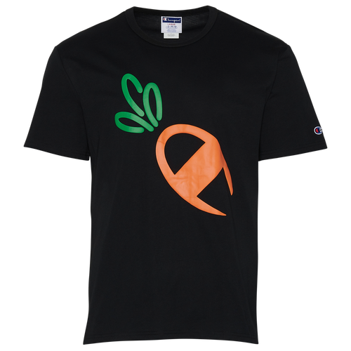 Champion Mens  Classic Lightweight T-shirt In Black/orange