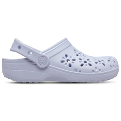 Girls' Grade School - Crocs Floral Cutout Clogs - Purple Moon/Purple