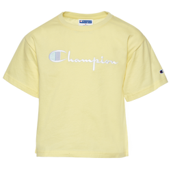 Girls' Grade School - Champion C-Life Boxy T-Shirt - Lemon Glacier/Lemon Glacier