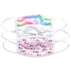 Girls' Grade School - SofSole 3 Pack Classic Youth Mask - White/Pink