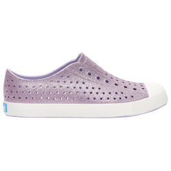 Girls' Grade School - Native Shoes Jefferson - Powder Bling/White